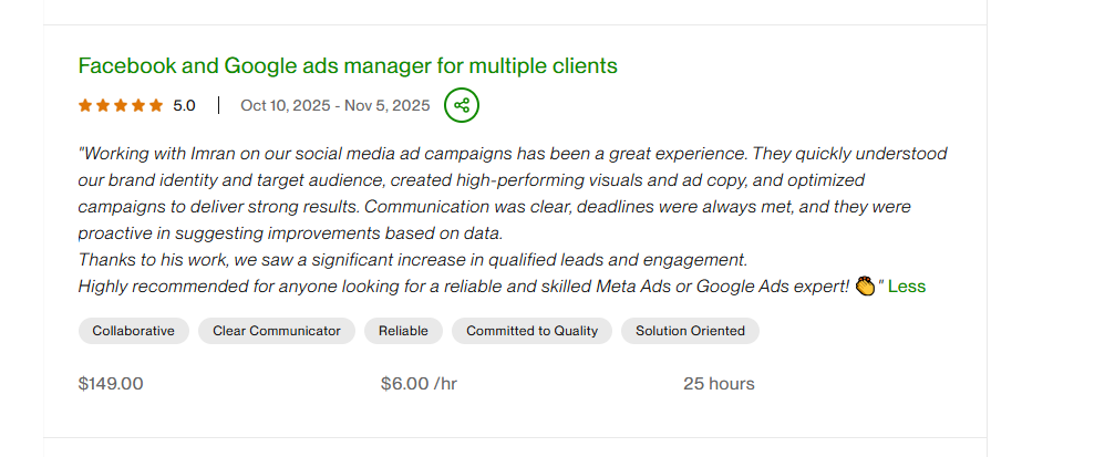 Client testimonial screenshot 3