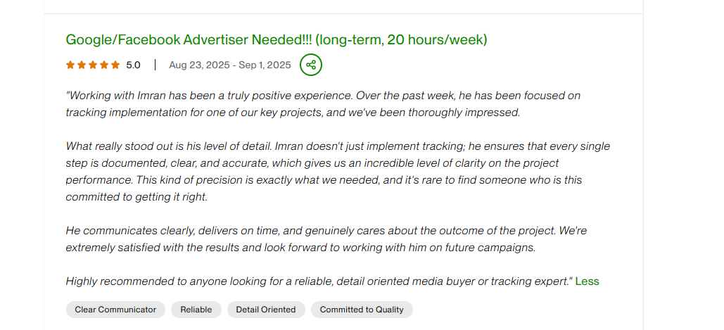 Client testimonial screenshot 4